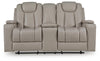 Elevate Edges Glider Reclining Loveseat with Console