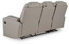 Elevate Edges Reclining Sofa with Drop Down Table