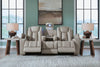 Elevate Edges Reclining Sofa with Drop Down Table