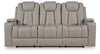 Elevate Edges Reclining Sofa with Drop Down Table