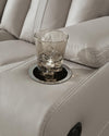 Elevate Edges Reclining Sofa with Drop Down Table
