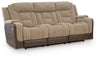 Mixed Motion Power Reclining Sofa - Brownstone