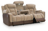 Mixed Motion Power Reclining Sofa - Brownstone