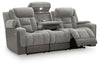 Mixed Motion Power Reclining Sofa - Shadow