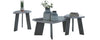 Coffee & 2 End Tables Gibson Grey/Black