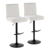 Hannah - Adjustable Barstool With Rounded T Footrest (Set of 2) - Black Metal