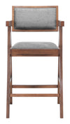 Delhi Counter Stool Gray & Walnut — Set of 2