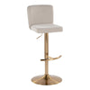 Henry - Adjustable Barstool With Swivel - Gold Metal (Set of 2)