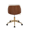 Bacci - Office Chair - Gold Metal Base