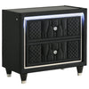Lorient - 2-Drawer LED Nightstand With USB