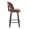 Ava - Upholstered Fixed-Height Barstool (Set of 2) - Walnut Glazed Wood Base