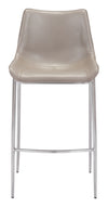 Magnus Barstool (Set of 2) Brown & Silver — Set of 2