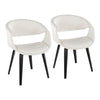 Curvo - Upholstered Chair (Set of 2) - Black Wood Legs
