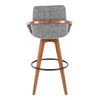 Cosmo - Fixed-Height Barstool - Walnut Bamboo Base