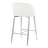 Fran - Fixed-Height Counter Stool (Set of 2) - Silver Metal Base
