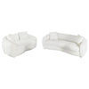 Isabella - Faux Sheepskin Upholstered Sofa Set