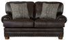 Roberto - Leather Loveseat - Cocoa