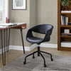 Curvo - Upholstered 4-Star Task Chair - Black Metal Base