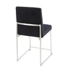 Fuji - High Back Dining Chair - Velvet Seat And Stainless Steel (Set of 2)