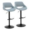 Fabrizzi - Adjustable Barstool With Rounded T Footrest (Set of 2) - Black Metal