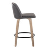 Toriano - 26" Fixed-Height Counter Stool (Set of 2) - Gray And Light Brown