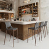 Ace Barstool Dark Gray & Walnut — Set of 2