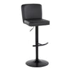 Henry - Adjustable Barstool With Swivel - Black Metal (Set of 2)