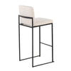Fuji - High Back Barstool - Black Steel Legs