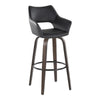 Mustang - 30" Fixed-Height Barstool With Swivel - Walnut Glazed Wood (Set of 2)