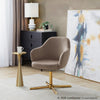 Buena - Swivel Accent Chair - Chrome Gold Metal Base