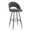 Renee - Upholstered Fixed-Height Barstool (Set of 2) - Black Base