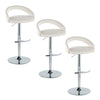 Grotto - Upholstered Adjustable Barstool - Chrome Metal Base