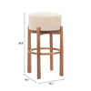 Nade Barstool Beige & Walnut — Set of 2