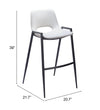 Desi Barstool White — Set of 2