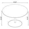 Ganso - Round Metal Coffee Table With Tempered Glass Top