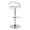 Grotto - Upholstered Adjustable Barstool - Chrome Metal Base