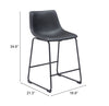 Smart Counter Stool Black — Set of 2
