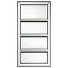 Oriel - Rectangular 3-Shelf Wall Mirror - Silver