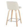Toriano - 24" Fixed-Height Counter Stool (Set of 2) - Natuiral Square Base