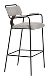 Couva Barstool Gray Tweed — Set of 2