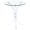 Laning Round Glass Top Acrylic Side Table Clear — product view 1