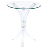 Laning Round Glass Top Acrylic Side Table Clear — product view 3