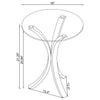 Laning Round Glass Top Acrylic Side Table Clear — product view 4