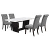 Sherry - Rectangular Marble Top Dining Table Set