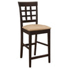 Gabriel - Lattice Back Counter Chair (Set of 2) - Cappuccino