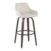 Daniella - 30" Fixed-Height Barstool (Set of 2) - White And Walnut