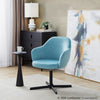 Buena - Swivel Accent Chair - Black Metal Base