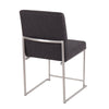 Fuji - High Back Dining Chair - Brushed Stainless Steel (Set of 2)