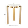 Noan - Side Table - White / Gold