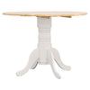 Allison - 5 Piece Round Drop Leaf Dining Table Set - White